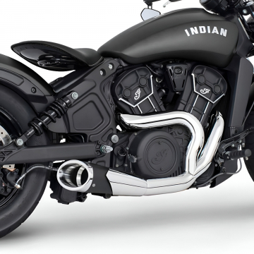 view Freedom Performance IN00170 Combat 2-Into-1 Shorty Exhaust for Indian Scout '14-'24