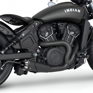 view Freedom Performance IN00187 Combat 2-Into-1 Shorty Exhaust for Indian Scout '14-'24