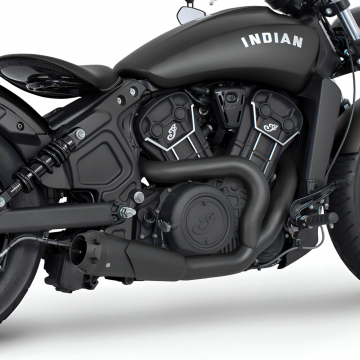 view Freedom Performance IN00188 Combat 2-Into-1 Shorty Exhaust for Indian Scout '14-'24