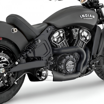 view Freedom Performance IN00190 Combat 2-Into-1 Shorty Exhaust for Indian Scout '14-'24