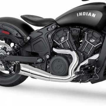 view Freedom Performance IN00305 Combat 2-Into-1 Turnout Exhaust for Indian Scouts '14-'24