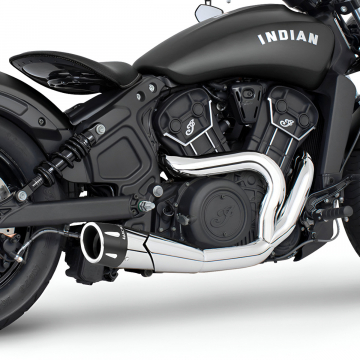 view Freedom Performance IN00312 Combat 2-Into-1 Shorty Exhaust for Indian Scout '14-'24