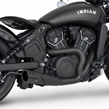view Freedom Performance IN00314 Combat 2-Into-1 Shorty Exhaust for Indian Scout '14-'24