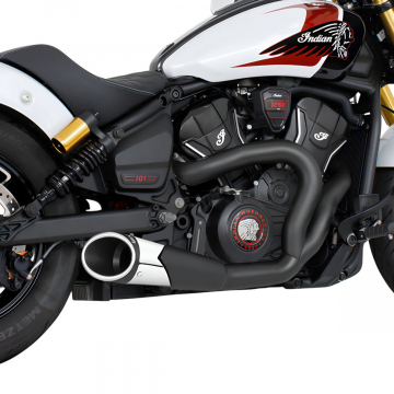 view Freedom Performance IN00683 4.5" 2-into-1 Shorty Exhaust for Indian Scouts 2025+