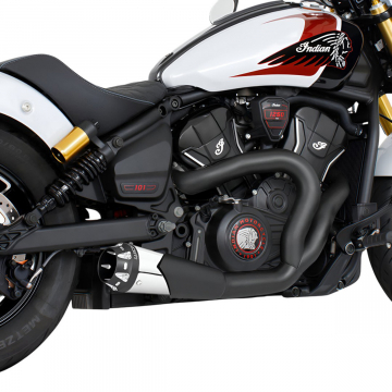 view Freedom Performance IN00690 4.5" 2-into-1 Shorty Exhaust for Indian Scouts 2025+
