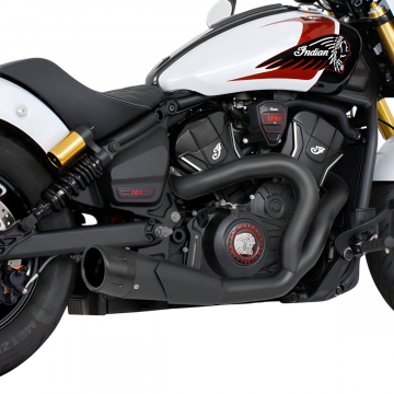 view Freedom Performance IN00702 4.5" 2-into-1 Shorty Exhaust for Indian Scouts 2025+