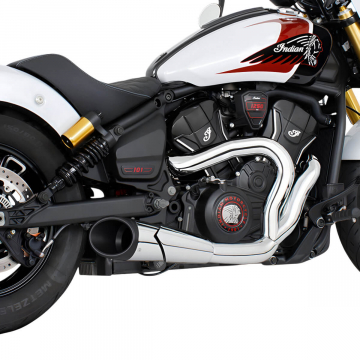 view Freedom Performance IN00711 4.5" 2-into-1 Shorty Exhaust for Indian Scouts 2025+