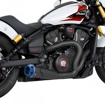 view Freedom Performance S101-SHBLK-AOGB 4.5" 2-into-1 Shorty Exhaust for Indian Scouts 2025+