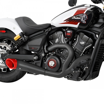 view Freedom Performance S101-TOBLK-SLHGRD 4.5" 2-1 Turn-Out Exhaust for Indian Scouts 2025+