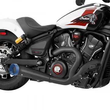 view Freedom Performance S101-TOBLK-STRGB 4.5" 2-1 Turn-Out Exhaust for Indian Scouts 2025+