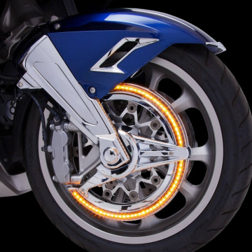 view Goldstrike 48300 LED Lighted Rotor Covers, Chrome for Honda Goldwing 1800 2018+