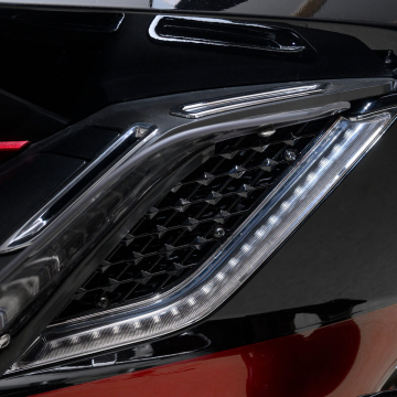 view Goldstrike Twinart Lighted Radiator Panels, Black for Honda Goldwing 1800 2018+