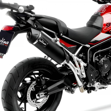 view LeoVince LV One EVO Black Exhaust for Triumph Tiger 900 GT/GT Pro/Rally Pro 2024+