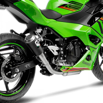 view LeoVince LV-10 Carbon Slip-on Exhaust for Kawasaki Z500/Z400 & Ninja 500/400