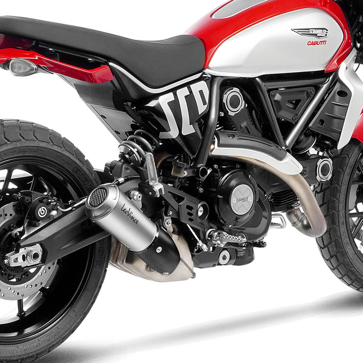 LeoVince 15266 LV-10 Slip-on Exhaust for Ducati Scrambler 800 2023