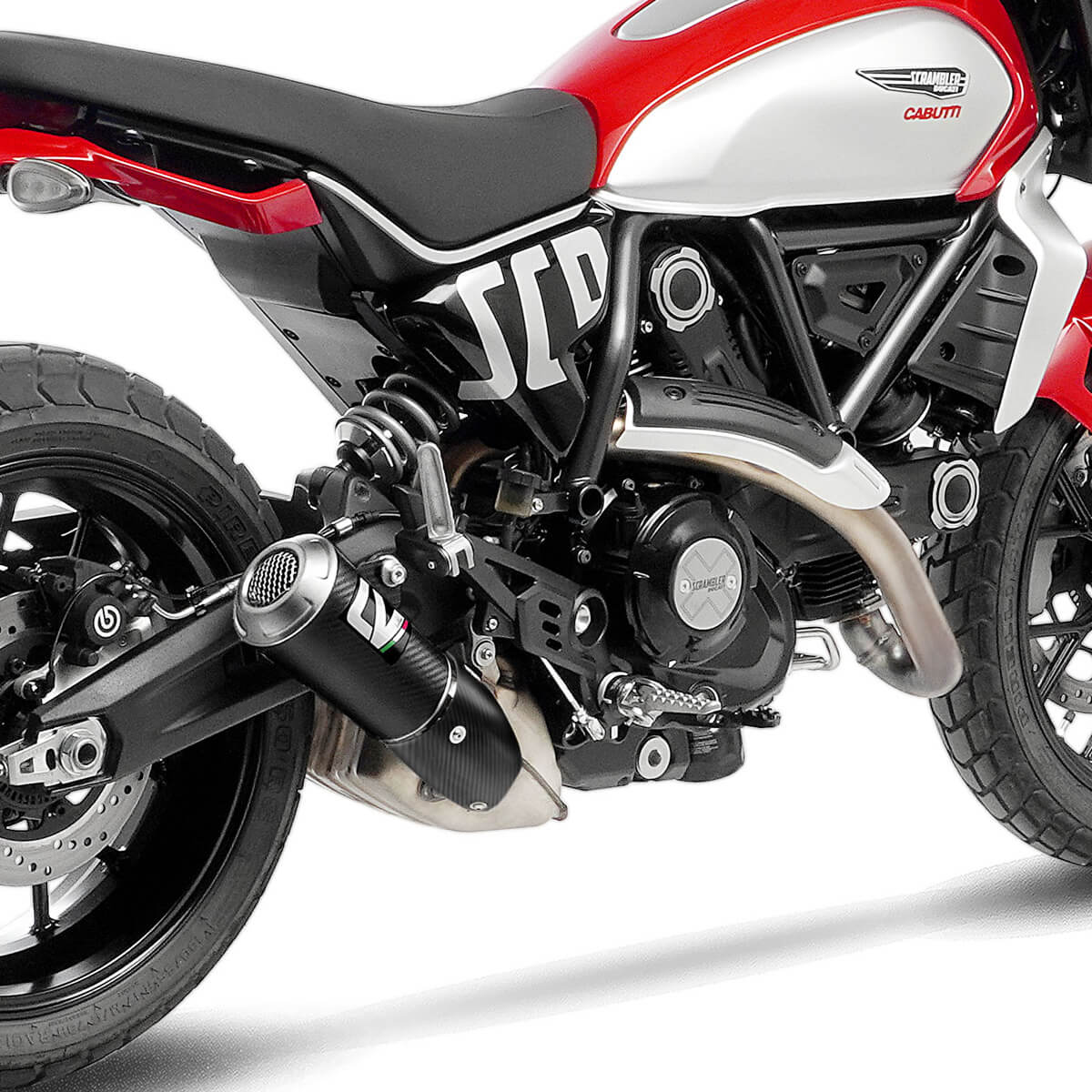 LeoVince 15266C LV-10 Carbon Slip-on Exhaust for Ducati Scrambler
