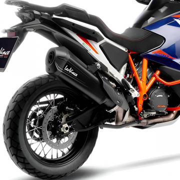 view LeoVince LV-12 R Black Slip-on Exhaust for KTM 1290 Adventure Super R/S '21-'24