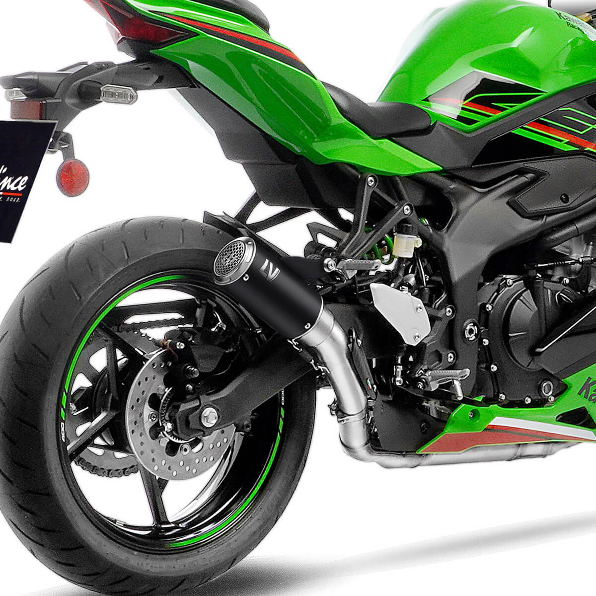 LeoVince LV CORSA S Black Slip-on Exhaust for Kawasaki Ninja ZX-4R/RR ...
