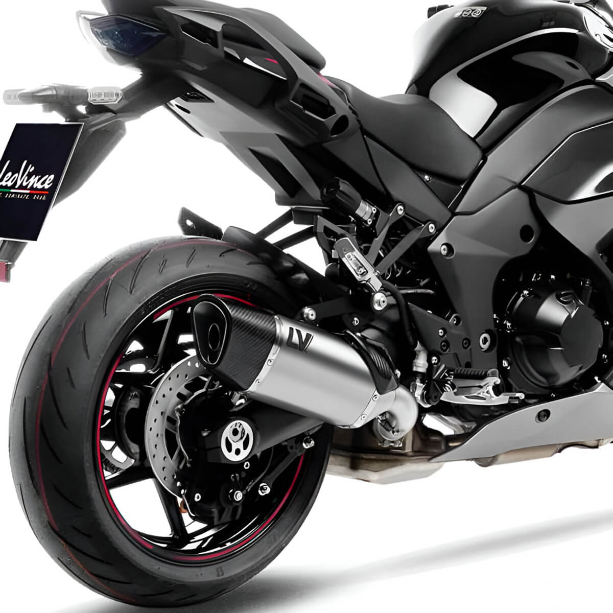 LeoVince LV-14 R Slip-On Exhaust, Stainless for Kawasaki Ninja