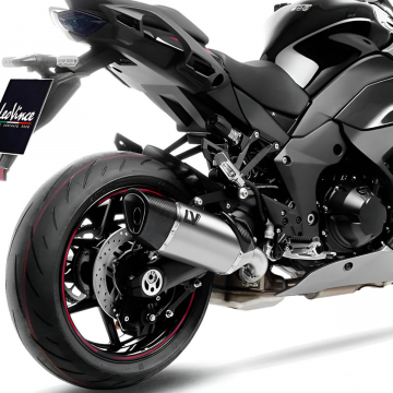 view LeoVince LV-14 R Slip-On Exhaust, Stainless for Kawasaki Ninja 1000/1100 SX 2020+