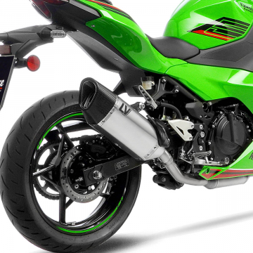 view LeoVince LV-14 R Titanium Slip-on Exhaust for Ninja 400/Z400 & Ninja 500/Z500
