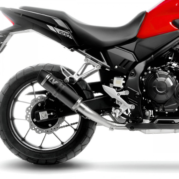 view LeoVince GP Corsa Evo Black Slip-on Exhaust for CB500 Hornet/NX500/CB500X/F CBR500R