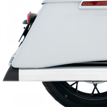 view Rinehart 4.5" DBX45 Slip-on Exhaust, Chrome/Black Slash for Harley Touring 2017+