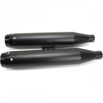 view Rinehart 3.5" Slip-on Exhaust, Black/Black for Harley Softail Fitment 1 2018+