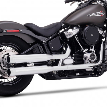 view Rinehart 3.5" Slip-on Exhaust, Chrome/Chrome for Harley Softail Fitment 1 2018+