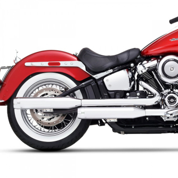 view Rinehart 3.5" Slip-on Exhaust, Chrome/Chrome for Harley Softail Heritage/Deluxe 2018+