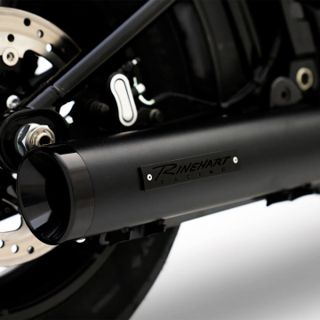 view Rinehart 4" HP40 2-into-1 Slip-on Exhaust, Black for Harley Softail 2025+