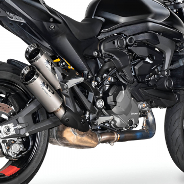 view Spark Dual Slip-on Exhausts, Carbon Anodized Caps for Ducati Monster 937 '21-'24
