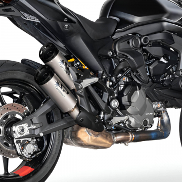 view Spark Dual Slip-on Exhausts, Black Anodized Caps for Ducati Monster 937 '21-'24