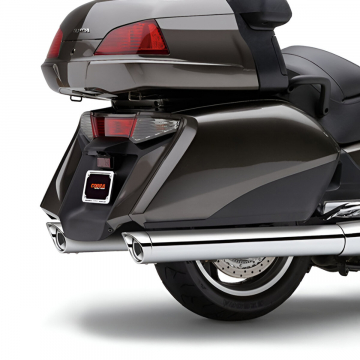 view Cobra 1216 4" Scalloped Slip-on Exhausts, Chrome for Honda Gold Wing 1800 '12-'17
