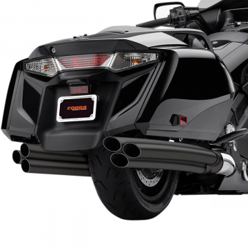 Cobra 1217B Six-2-Six Slip-on Exhausts, Black for Honda Gold Wing 1800 '12-'17