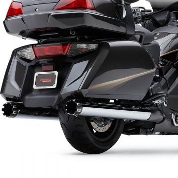 Cobra 1219 4" Dual Cut Slip-on Exhausts, Chrome for Honda Gold Wing 1800 '12-'17