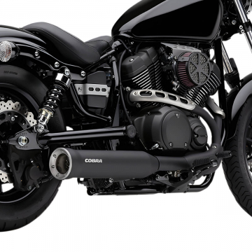 view Cobra 2527B 4" Slip-on Exhaust, Black for Yamaha Bolt '13-'17