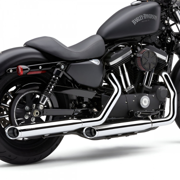 Cobra 6030 3-inch Slip-on Exhausts, Chrome for Harley Sportster '04-'13