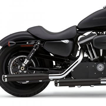 view Cobra 6031RB 3" Slashcut Slip-on Exhausts, Black for Harley Sportster '14-'21