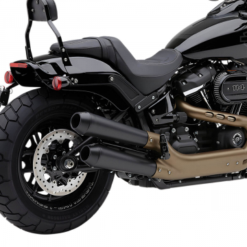 view Cobra 6046B EL Diablo Slip-on Exhausts, Black for Harley Softail Fat Bob '18-'22