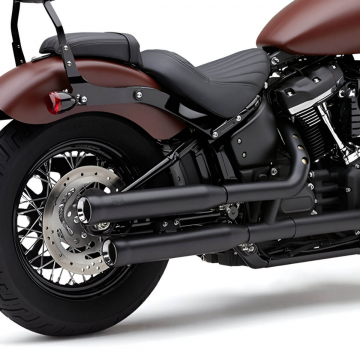 Cobra 6047B Neighbor Hater Slip-on Exhausts, Black for Harley Softail '18-'22