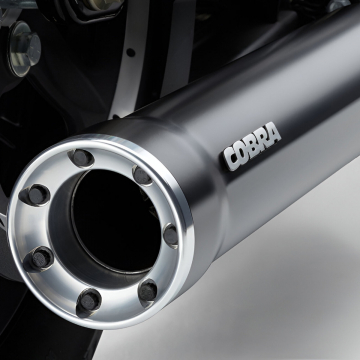 Cobra 6051B RPT 3" Slip-on Exhausts, Black for Harley Softail '07-'17