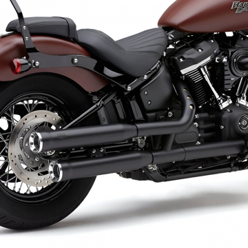 Cobra 6057B 3-inch RPT Slip-on Exhaust, Black for Harley Softail '18-'22