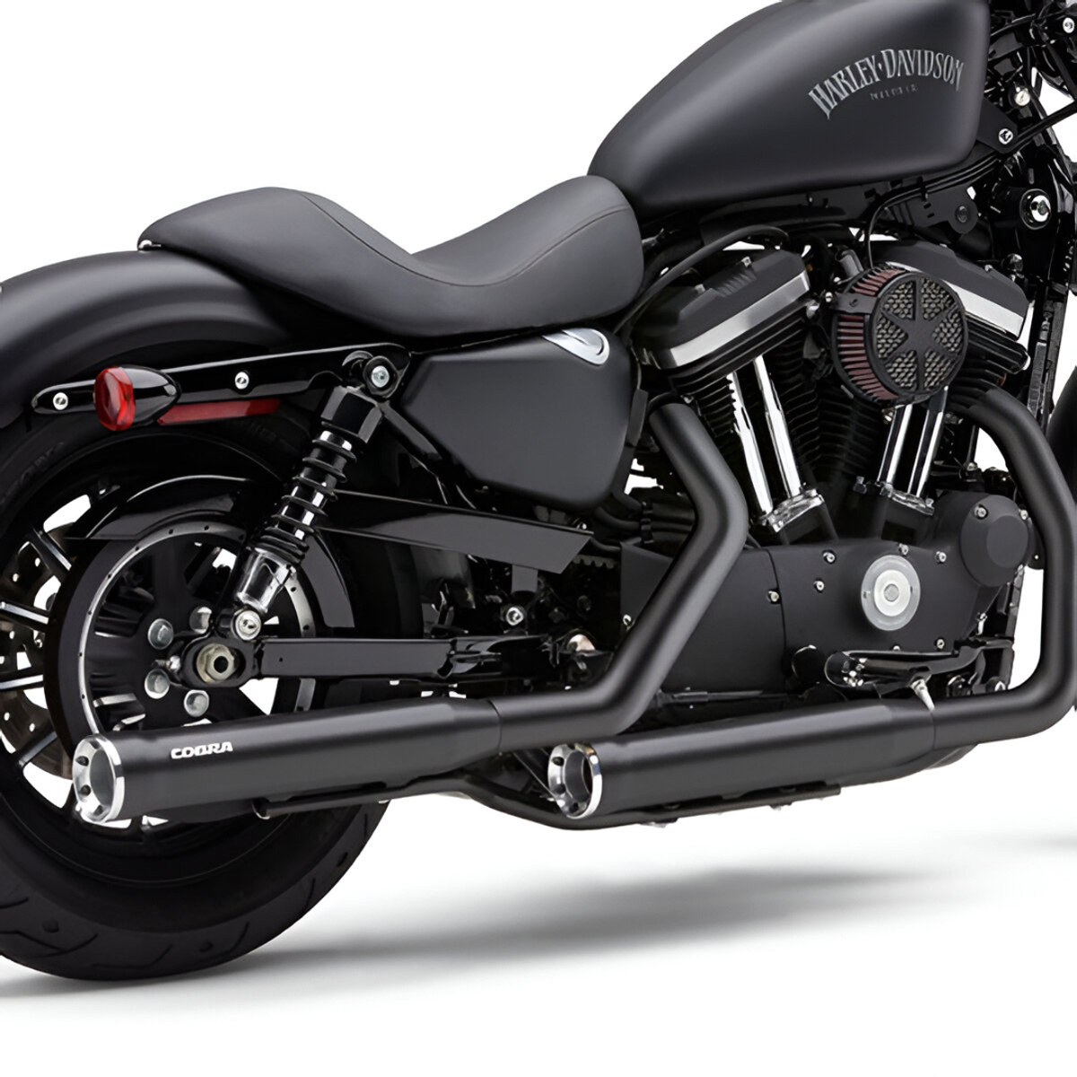 Cobra 6080RB RPT 3-inch Slip-on Exhausts, Black for Harley