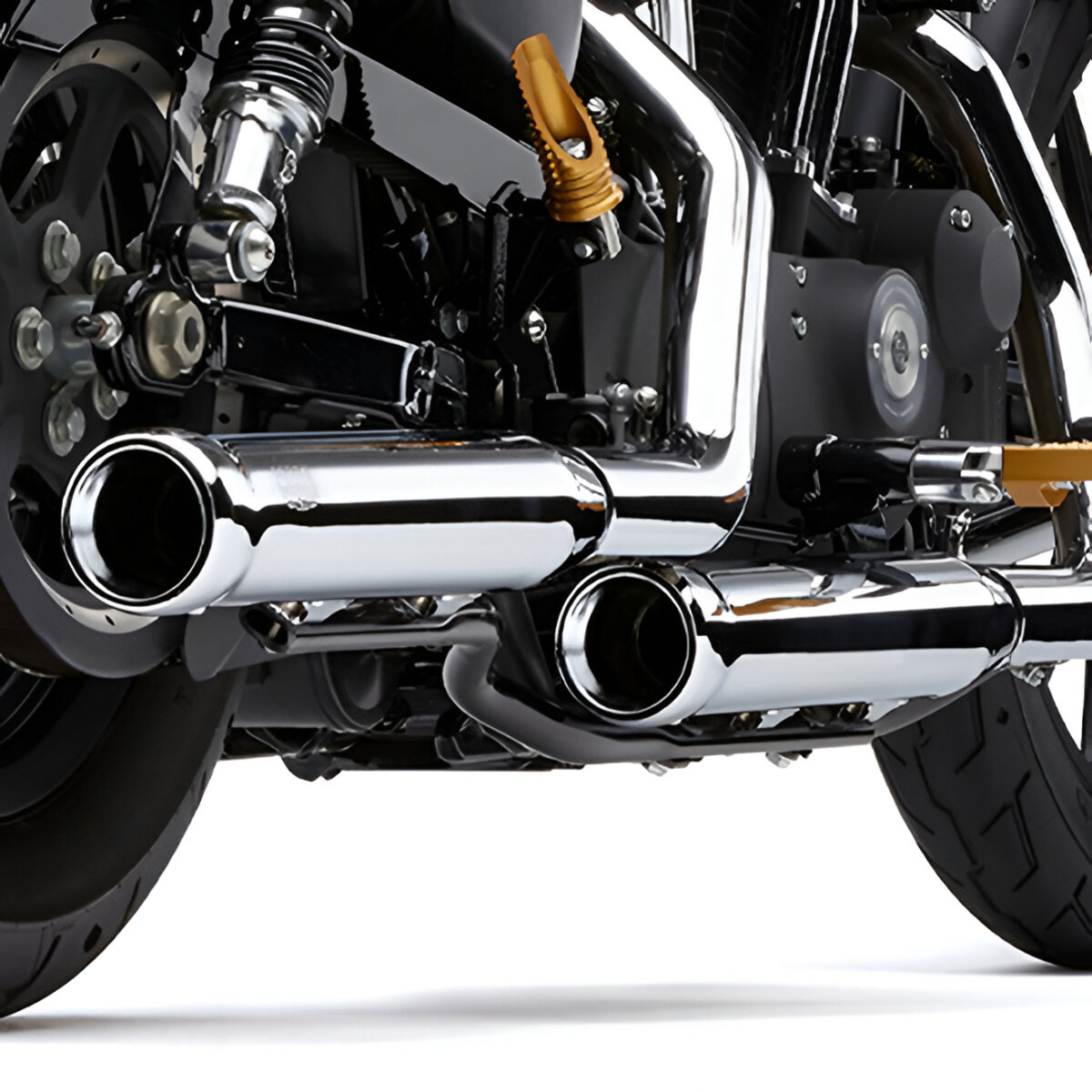 Cobra 6085 Neighbor Haters Slip-on Exhausts, Chrome for Harley