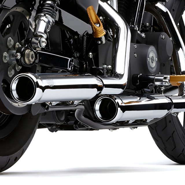Cobra 6085 Neighbor Haters Slip-on Exhausts, Chrome for Harley