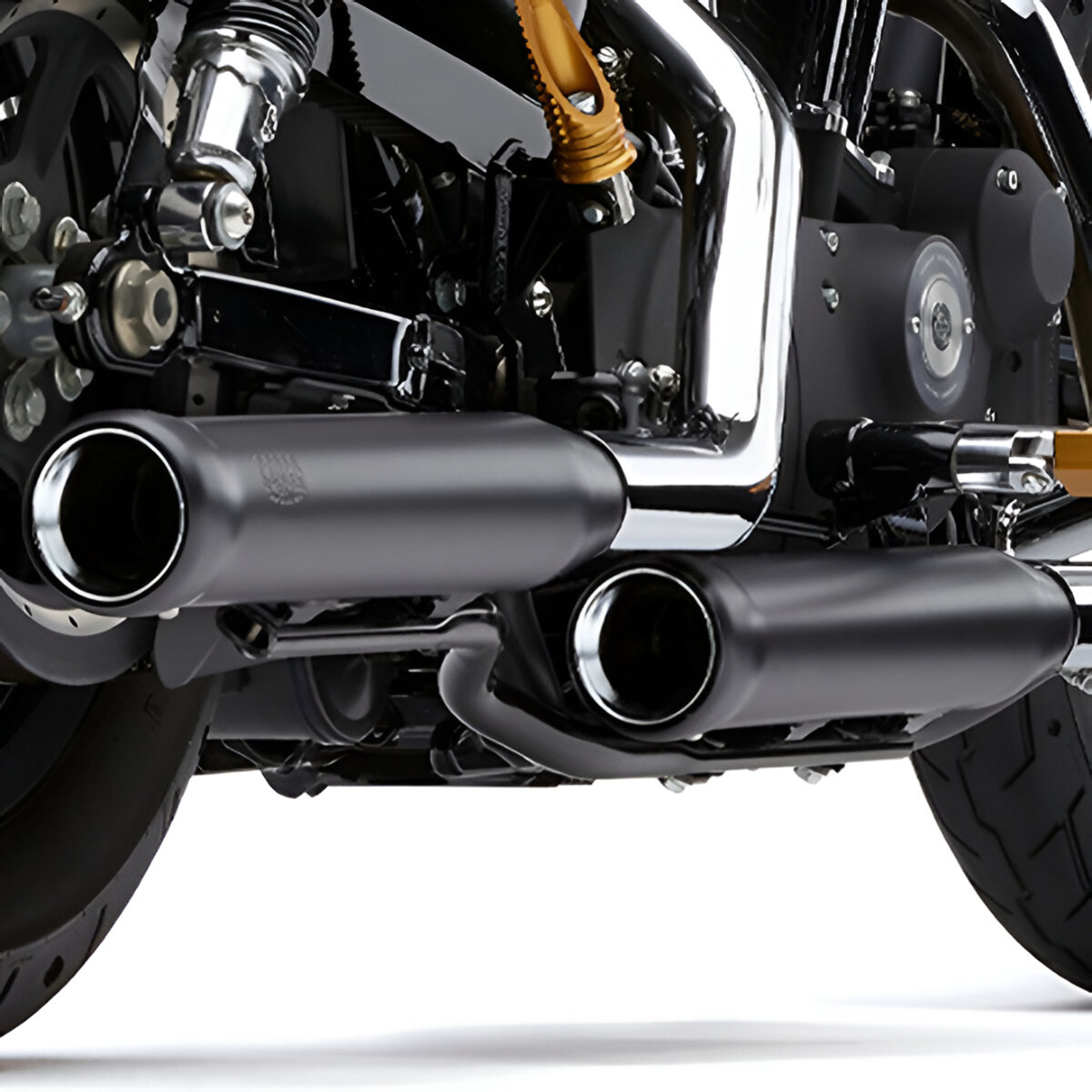 Cobra 6085RB Neighbor Hater Slip-on Exhausts, Black for Harley