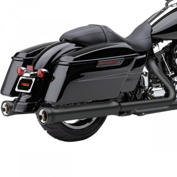 Cobra 6107RB Neighbor Hater Slip-on Exhausts, Black for Harley FL Touring '95-'16