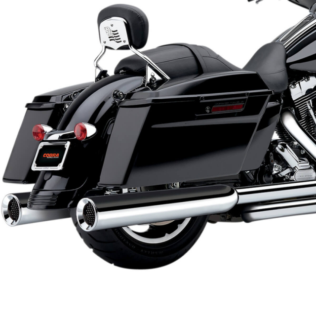 Cobra 6215 4.5-inch Power Flo Slip-on Exhausts, Chrome for Harley