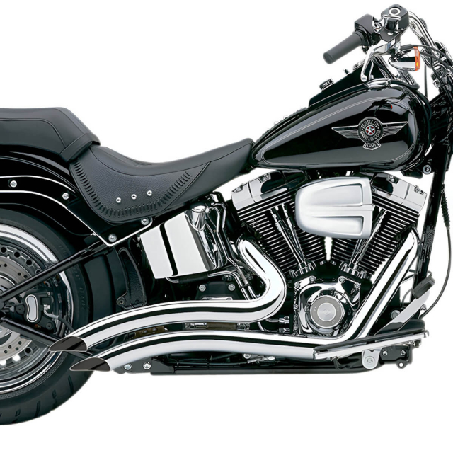 Cobra 6224 Speedster Short Swept Exhaust, Chrome for Harley